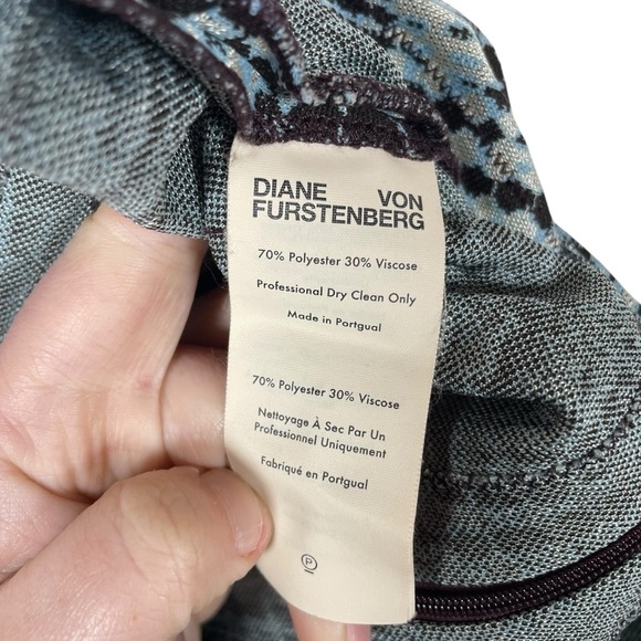 NEW Diane Von Furstenberg Anissa Sheath Midi Jacquard Business Dress Size 0 - Picture 13 of 16